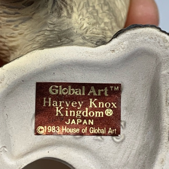 Vintage 1983 Global Art Harvey Knox Kingdom Siamese Cat Figurine With Blue Eyes - Picture 6 of 6